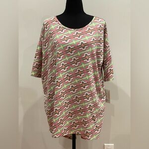 New LuLaRoe M Irma Patterned High Low‎ Tunic with Stretch
